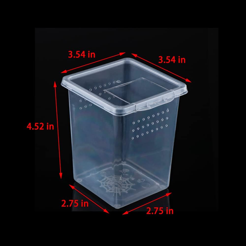 4 Pcs Insect Spider Terrariums Breeding Box Hatching Container Small Reptile Arboreal Spider Mantis