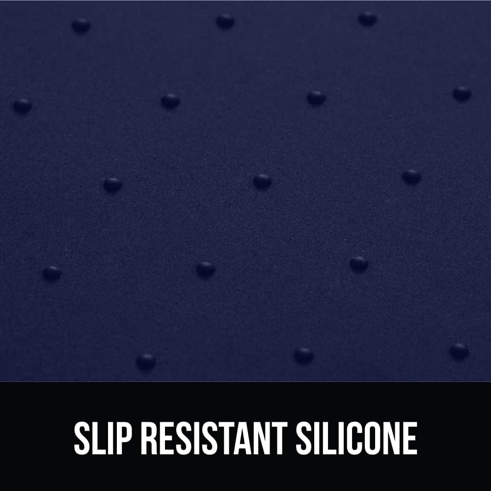 GORILLA GRIP 100% Waterproof Raised Edge BPA Free Silicone Pet Feeding Mat, Dog Cat Food Mats