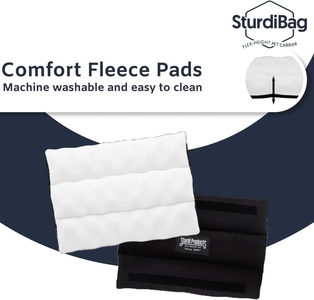 SturdiBag XL Pet Travel Carrier: Flexible Height for Cat and Dog Soft Sided with Safety Clips and