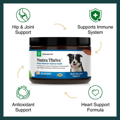 Ultimate Pet Nutrition Nutra Thrive Canine, 40-in-1 Nutritional Powder Supplement for Dogs with