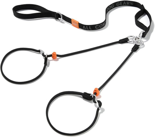 Howgo Double Slip Leash Slip Lead with Two Handles| Dual Dog Slip Lead for 2 Dogs,360° Swivel No