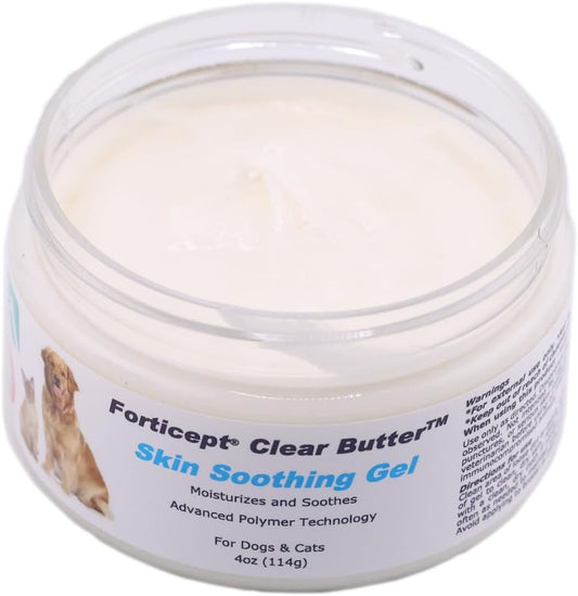Forticept Clear Butter Dog Hot Spot Treatment Hydro Gel, Heals Dog Wound, Helps with Skin Yeast