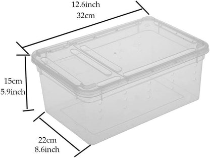 Hamiledyi Reptile Feeding Box Lizard Tarantula Habitat Cage Hatching Container Snake Breeding Box