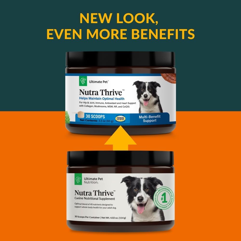 Ultimate Pet Nutrition Nutra Thrive Canine, 40-in-1 Nutritional Powder Supplement for Dogs with