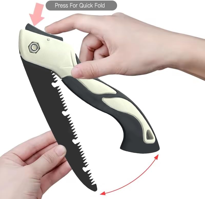 4 Piece Gardening Scissors Folding Saw and Pruner Set Sharp Hand Garden Clippers Set with Folding