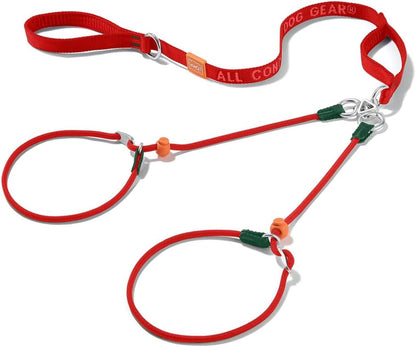 Howgo Double Slip Leash Slip Lead with Two Handles| Dual Dog Slip Lead for 2 Dogs,360° Swivel No
