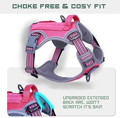 BUMBIN Tactical Dog Harness for Large Dogs No Pull, Famous TIK Tok No Pull Puppy Harness, Fit Smart