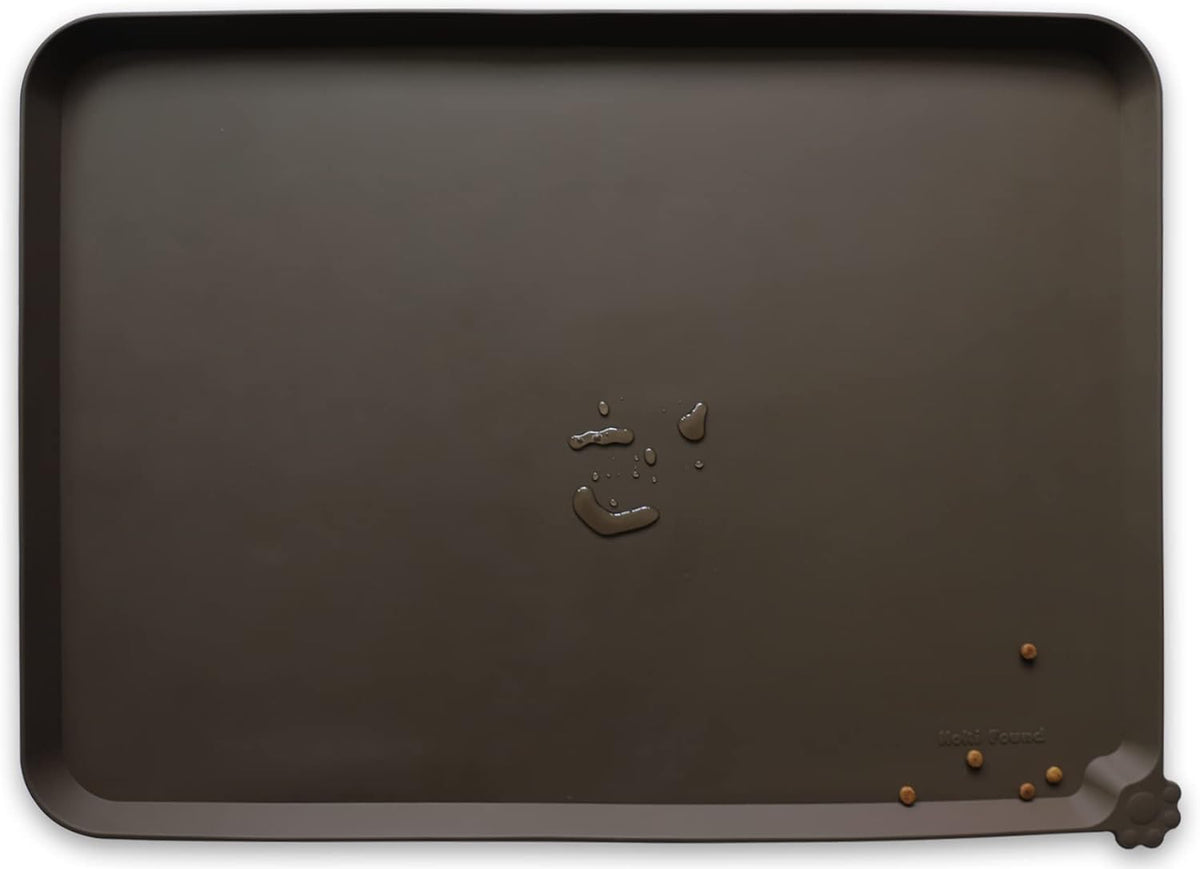 Hoki Found XX-Large Silicone Pet Food Mats Tray - Non Slip Pet Dog Cat Bowl Mats Placemat - Dog Pet
