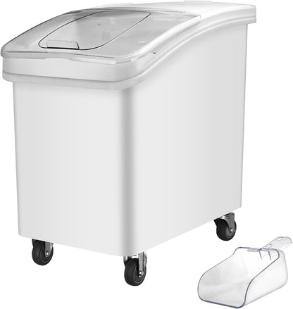 Ingredient Storage Bin,31 Gallon Dispenser Bin with Scoop for Dry Food, Sugar, Baking