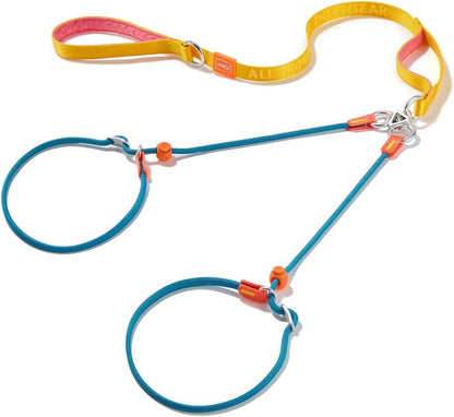 Howgo Double Slip Leash Slip Lead with Two Handles| Dual Dog Slip Lead for 2 Dogs,360° Swivel No