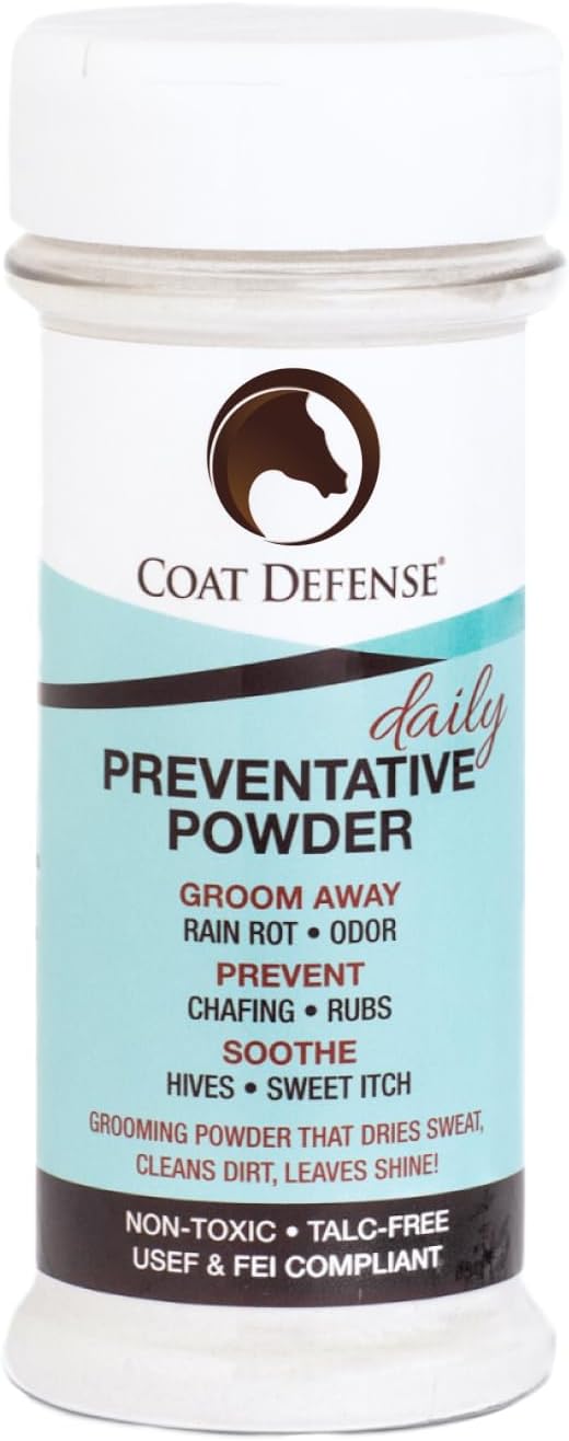 Coat Defense Daily Preventative Powder for Horses - Safe & Effective Equine Sweet Itch, Skin Funk