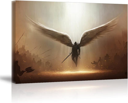 Fantasy Angel Stretched Canvas Wall Art for Living Room Bedroom Home Decoration,Abstract Anime