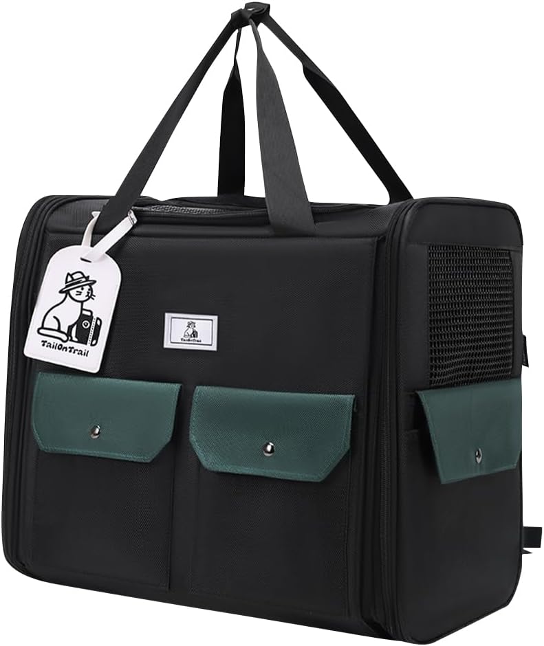 Dog Backpack, Pet Backpack with Breathable Mesh, Pet Travel Carrier with Soft Padded, Reinforced