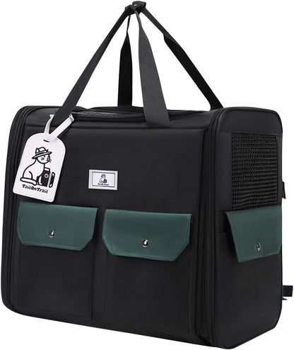 Dog Backpack, Pet Backpack with Breathable Mesh, Pet Travel Carrier with Soft Padded, Reinforced