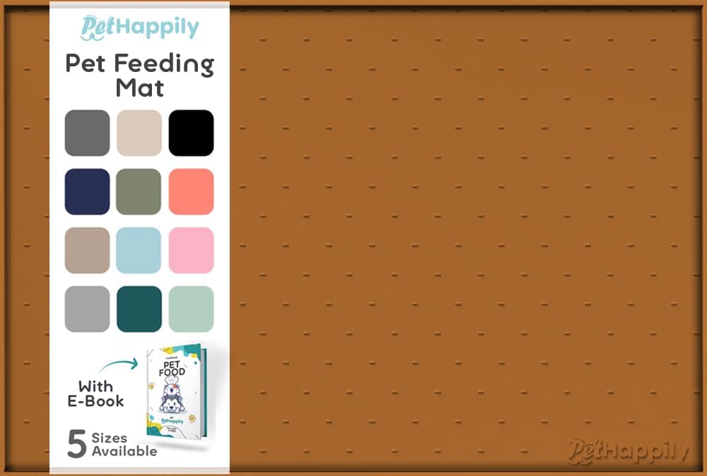 Dog Food Mat - Raised Edges Dogs Mat for Food and Water Prevent Spill, Waterproof Cat Food Mats