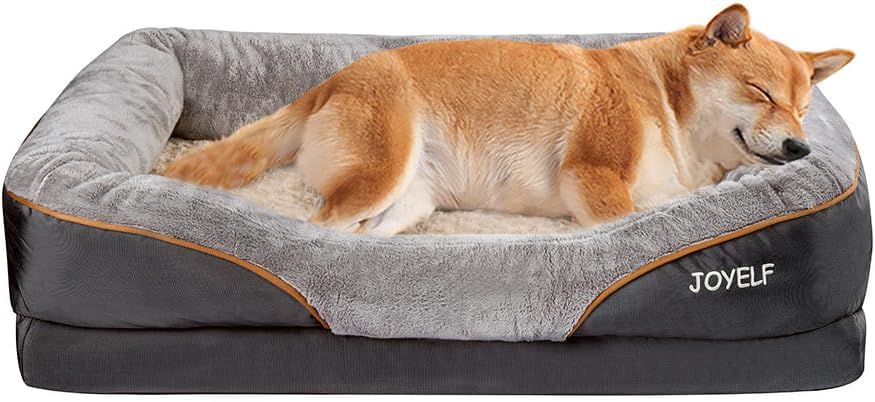 JOYELF Large Memory Foam Dog Bed, Orthopedic Dog Bed & Sofa with Removable Washable Cover and