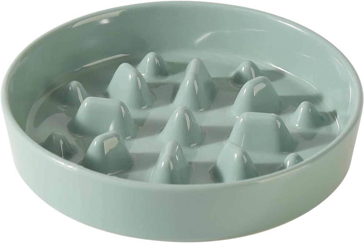 Ceramic 8.2 inch Dog Bowl Slow Feeder, Slow Pet Food Dish for Medium and Large Dog, Stop Bloat