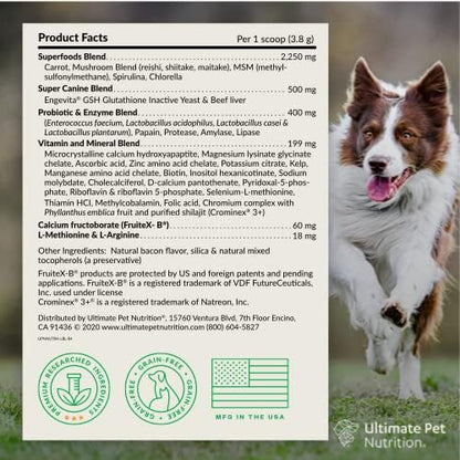 Ultimate Pet Nutrition Nutra Thrive Canine, 40-in-1 Nutritional Powder Supplement for Dogs with