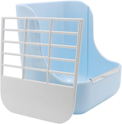 Litewoo Rabbit Hay Feeder Guinea Pig Feeder, 2 in 1 Automatic Small Animal Food Bowl Feeding Cage