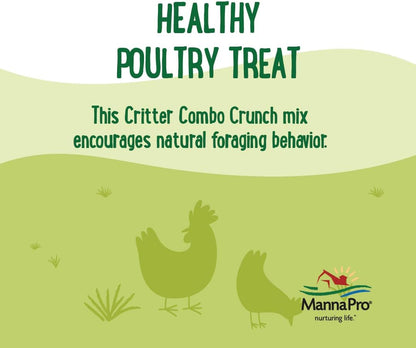 Manna Pro Farmhouse Favorites Critter Combo Crunch Bug Jug – Engaging Poultry Treat – Blend of