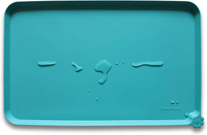 Hoki Found Silicone Non Slip Pet Feeding Mats - Dog Cat Bowl Placemats - Waterproof Food Mats for