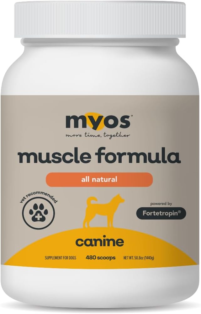 MYOS Canine Muscle Formula - All-Natural Muscle Building Supplement - Helps Reduce Muscle Loss in
