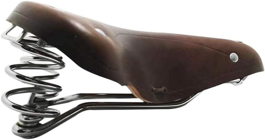 UNISTRENGH English Vintage Bicycle Saddle Touring City Saddle Comfortable Comfort Leather Bicycle
