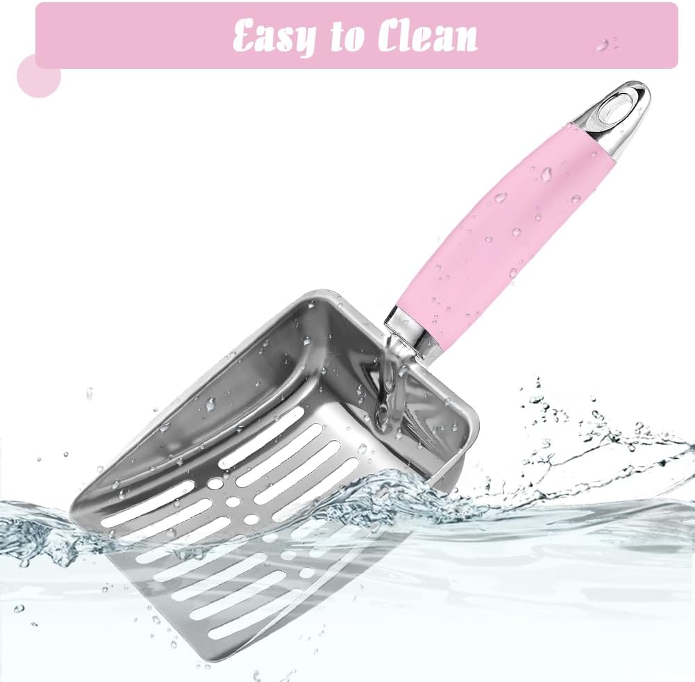 Cat Litter Scoop - Stainless Steel Metal Cat Litter Scoop-Sturdy Mesh Scooper - Mesh Shovel-Easy to