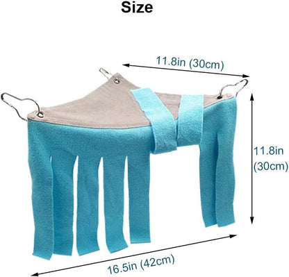 RIOUSSI Guinea Pig Hideout Hideaway Corner Fleece Toys Cage Accessories with Reversible Sides