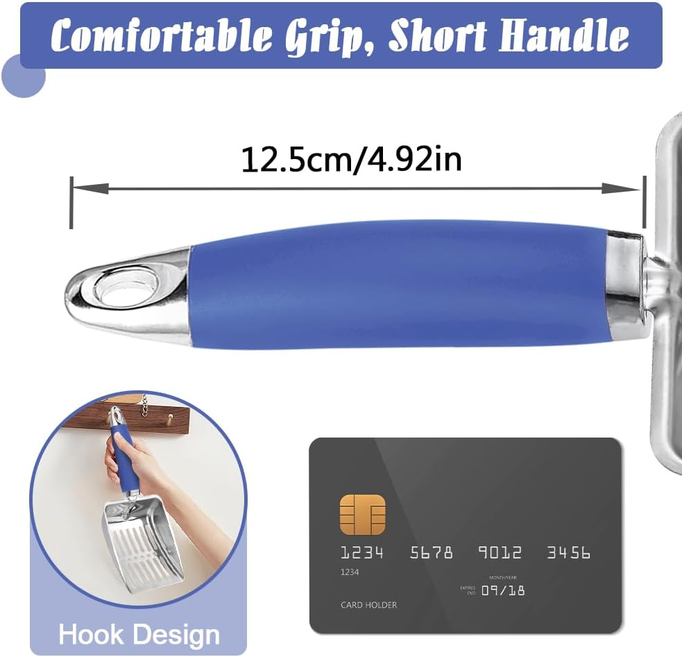 Cat Litter Scoop -Stainless Steel Metal Cat Litter Scoop-Sturdy Mesh Scooper - Mesh Shovel-Easy to