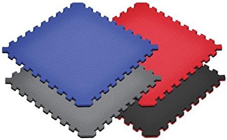 Norsk Reversible Exercise Mats 3/4" Thick EVA Interlocking Foam Tiles, Perfect Home Gym Flooring, 4
