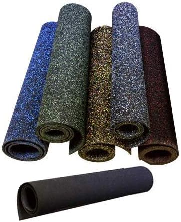 American Floor Mats 1/4in (7mm) Thick 10% Blue/Grey 4' x 40' Heavy Duty Rubber Rolls, Protective