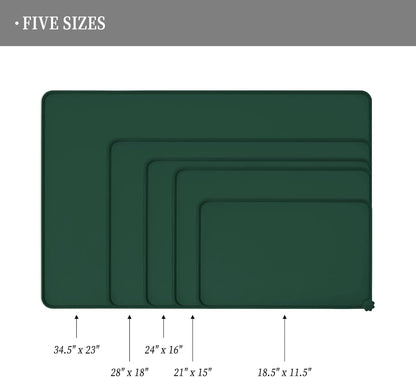 Waterproof Pet Feeding Mat with High Raised Edges, Heavier and Thicker Placemats for Cat Dog Water