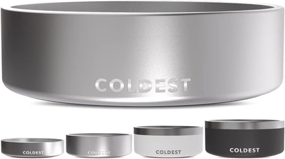 Coldest Dog Bowl - Anti Rust Metal, Non Slip, 3 Layers Insulated Stainless Steel Dog Bowls - Spill