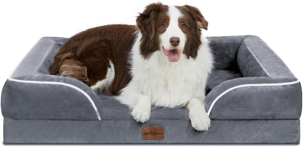 Comfort Expression Waterproof Large Dog Beds Orthopedic Foam Dog Beds Sofa Comfy Pet Bed with