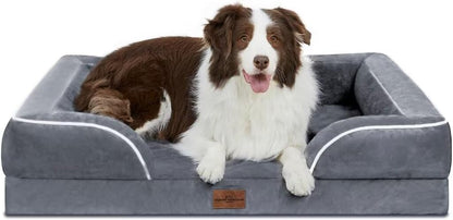 Comfort Expression Waterproof Large Dog Beds Orthopedic Foam Dog Beds Sofa Comfy Pet Bed with