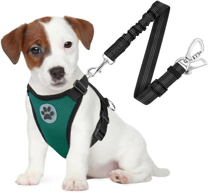 SlowTon Dog Seat Belt Harness for Car, Dog Car Harness Adjustable Mesh Breathable & Dog Seatbelt