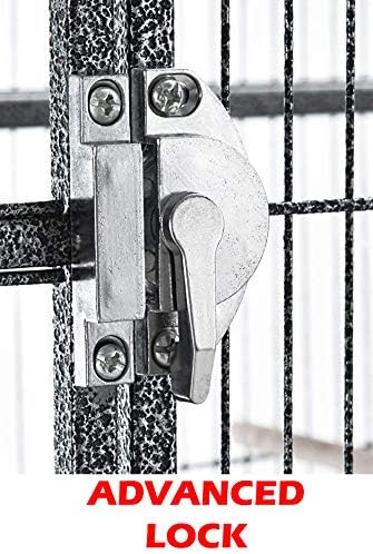 X-Large Corner Parrot Bird Flight Breeding Wrought Iron Rolling Cage Solid Plated Feeder Doors with