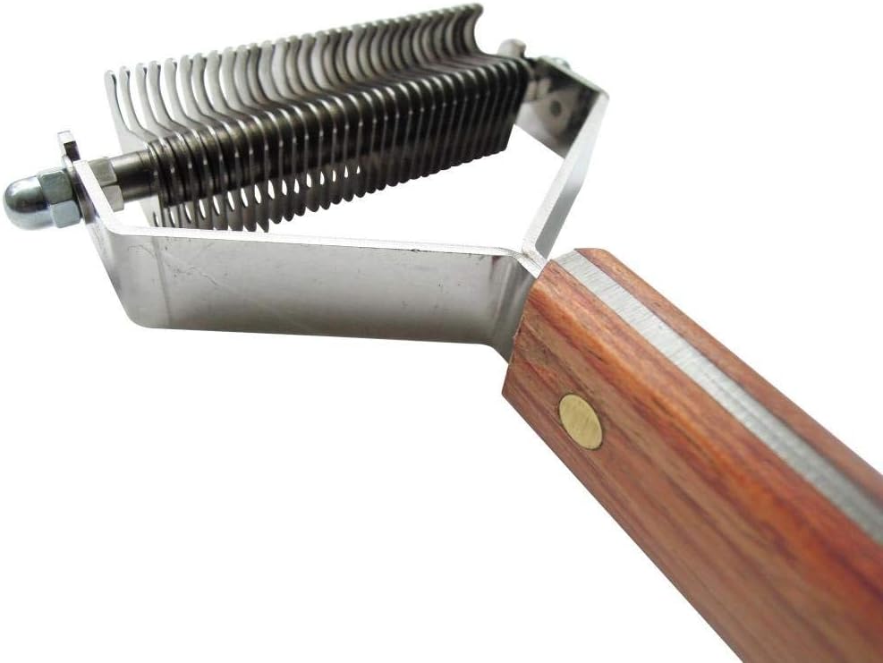Mars Coat King Double Wide Dematting Undercoat Grooming Rake Stripper Tool for Dogs and Cats