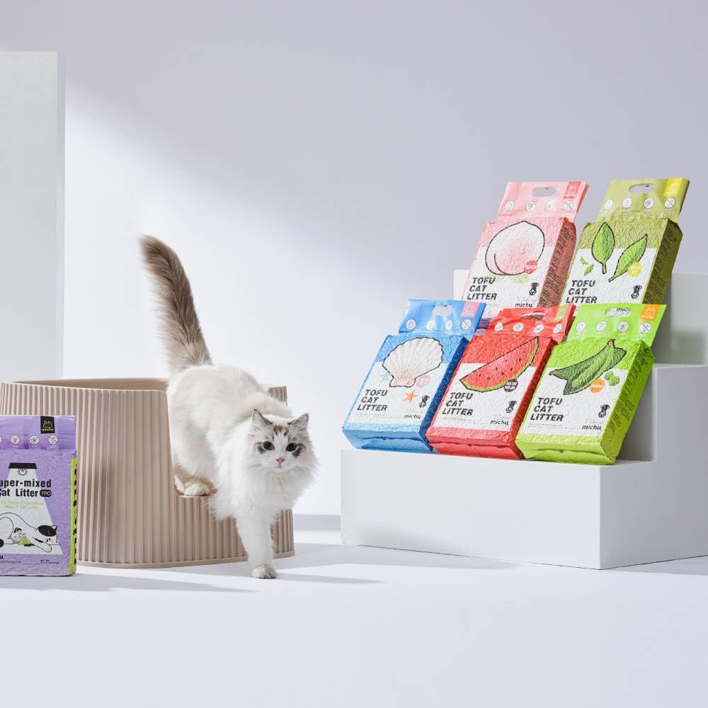 Tofu Cat Litter Natural Clumping Tofu Cat Litter, Fast Clumping and Easily Scoop-able 5.5lb/88oz 5