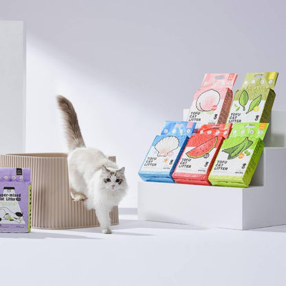 Tofu Cat Litter Natural Clumping Tofu Cat Litter, Fast Clumping and Easily Scoop-able 5.5lb/88oz 5