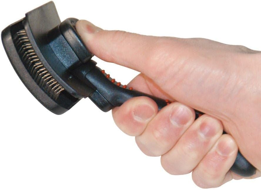 Jeffers Pet Self-Cleaning Slicker Brush for Dogs & Cats – Self Cleaning Button, Removes Tangles &