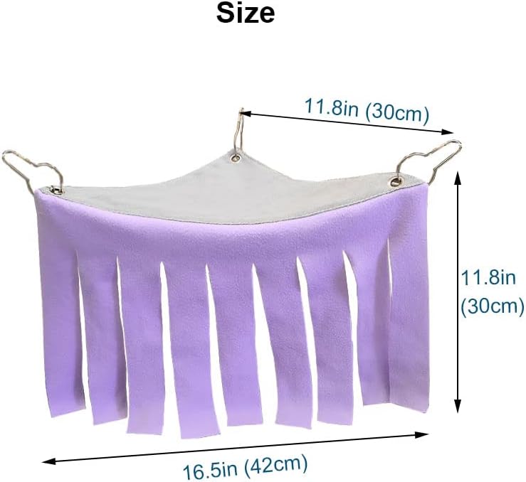 RIOUSSI Guinea Pig Hideout Hideaway Corner Fleece Toys Cage Accessories with Reversible Sides