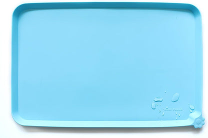 Hoki Found X-Large Silicone Pet Food Mats Tray - Non Slip Pet Dog Cat Bowl Mats Placemat - Dog Pet