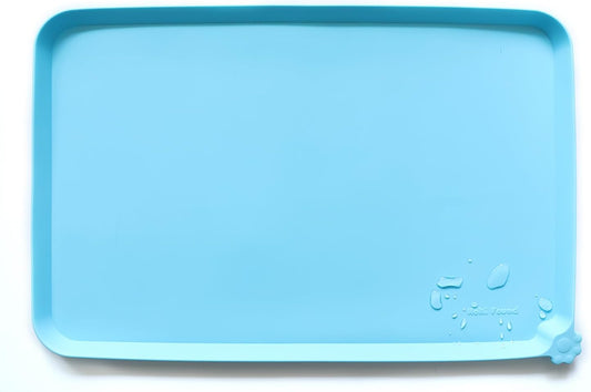 Hoki Found X-Large Silicone Pet Food Mats Tray - Non Slip Pet Dog Cat Bowl Mats Placemat - Dog Pet