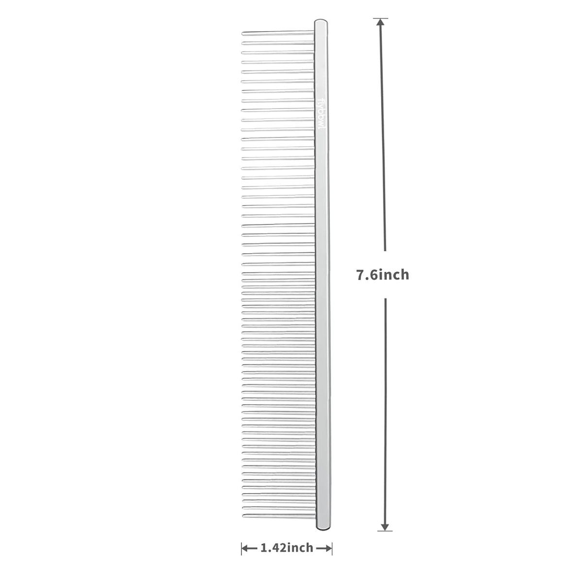 Stainless Steel Dog Comb - Cat Combs with Rounded Ends Teeth - Professional Metal Pet Grooming