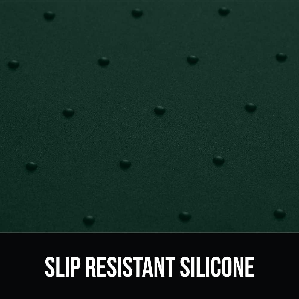 GORILLA GRIP 100% Waterproof Raised Edge BPA Free Silicone Pet Feeding Mat, Dog Cat Food Mats