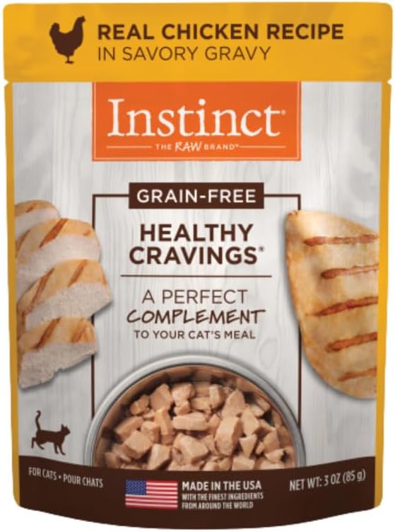 Instinct Healthy Cravings Grain Free Real Chicken Recipe Natural Wet Cat Food Topper by Nature's