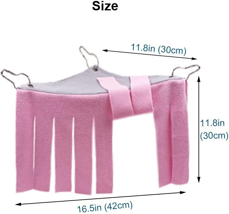 RIOUSSI Guinea Pig Hideout Hideaway Corner Fleece Toys Cage Accessories with Reversible Sides