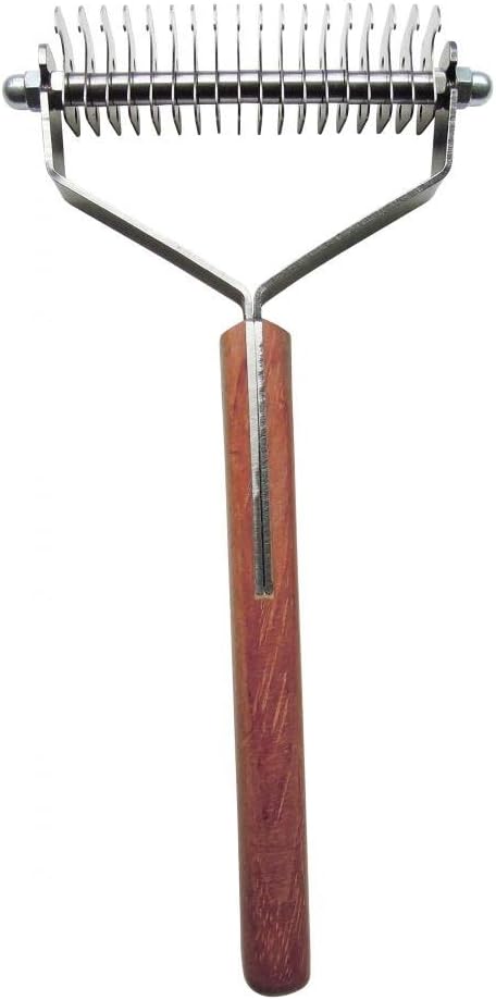 Mars Coat King Double Wide Dematting Undercoat Grooming Rake Stripper Tool for Dogs and Cats
